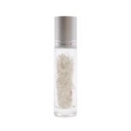 Bouteille Roll-On d'Huile Essentielle avec Gemme - Quartz de Roche - Bouchon Argenté