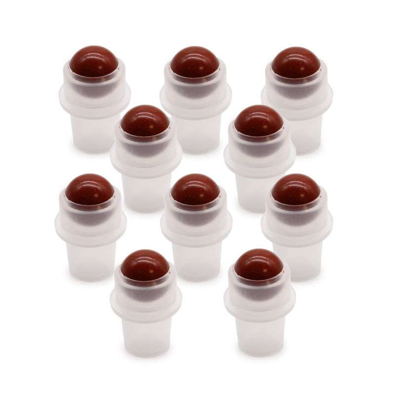 Extrémité de Roll-On de Gemme pour Bouteille de 5ml - Jaspe rouge