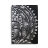 Mandala Demi Bouddha Gris 60x80cm