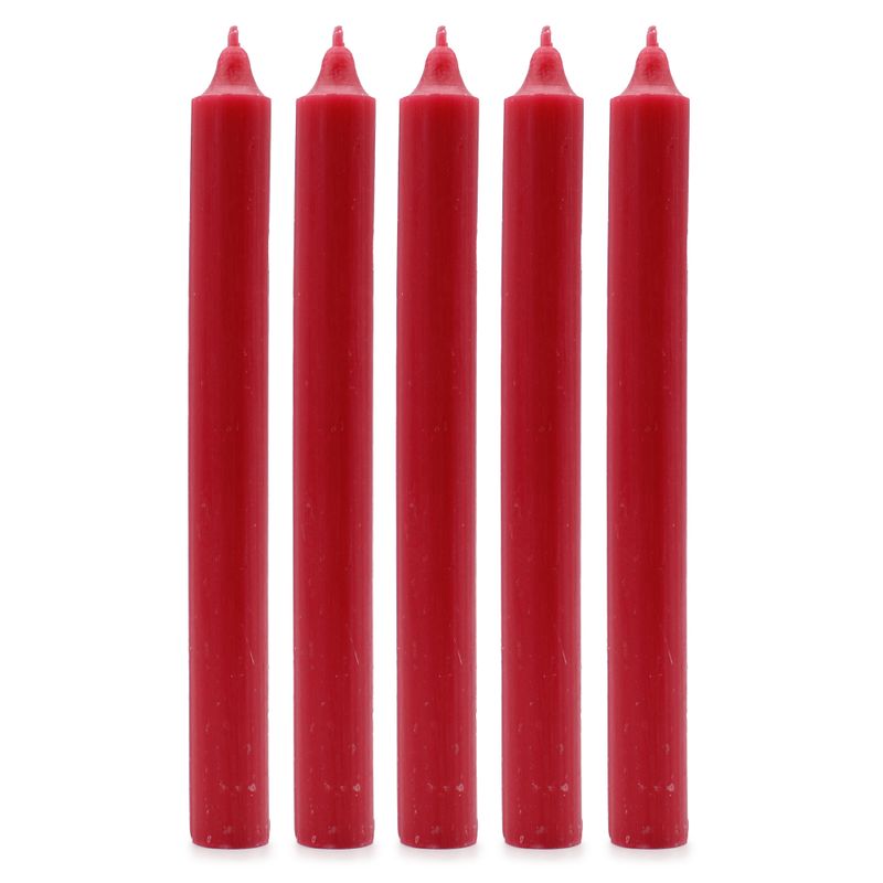 Bougies de Dîner de Couleur Unie en Vrac - Rouge - Pack de 100