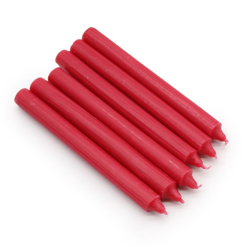 Bougies de Dîner de Couleur Unie en Vrac - Rouge - Pack de 100
