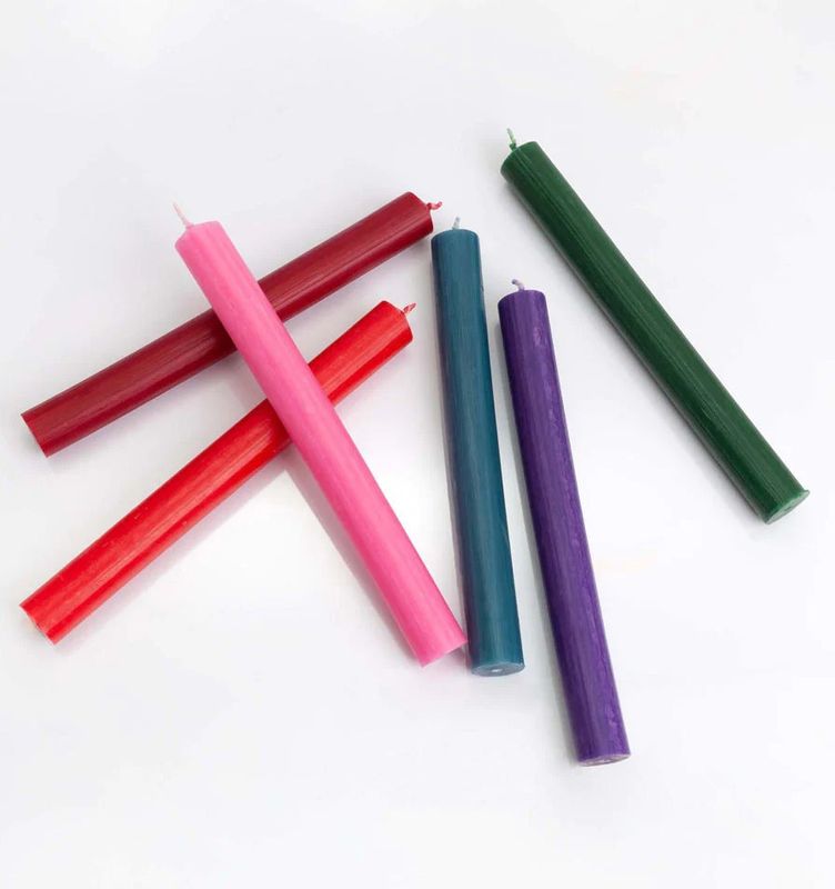 Bougies de Dîner de Couleur Unie en Vrac - Violet - Pack de 100