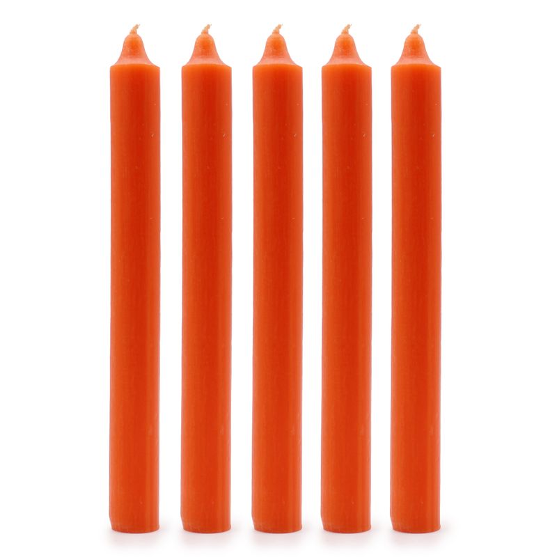 Bougies de Dîner de Couleur Unie en Vrac - Orange - Pack de 100
