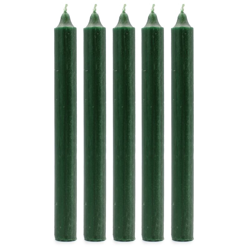 Bougies de Dîner de Couleur Unie en Vrac - Vert Houx - Pack de 100