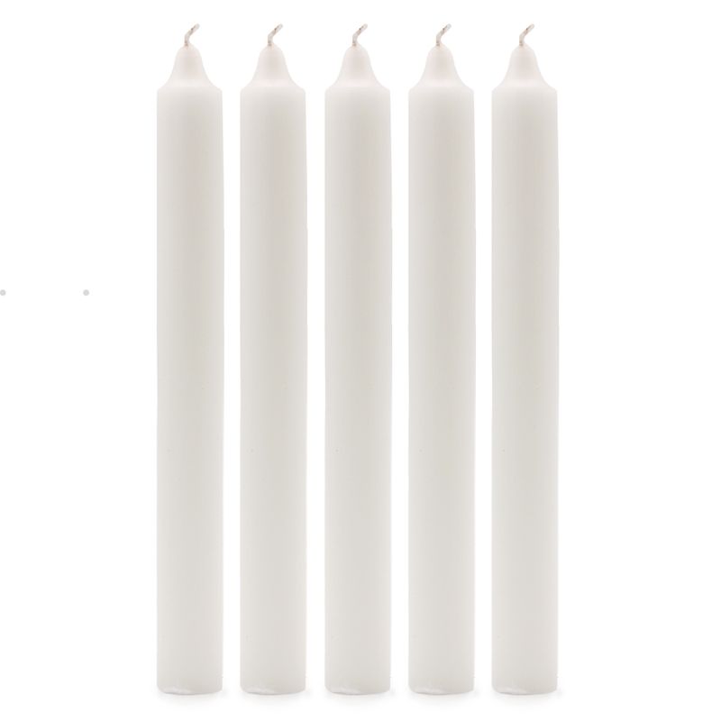 Bougies de Dîner de Couleur Unie en Vrac - Blanc - Pack de 100