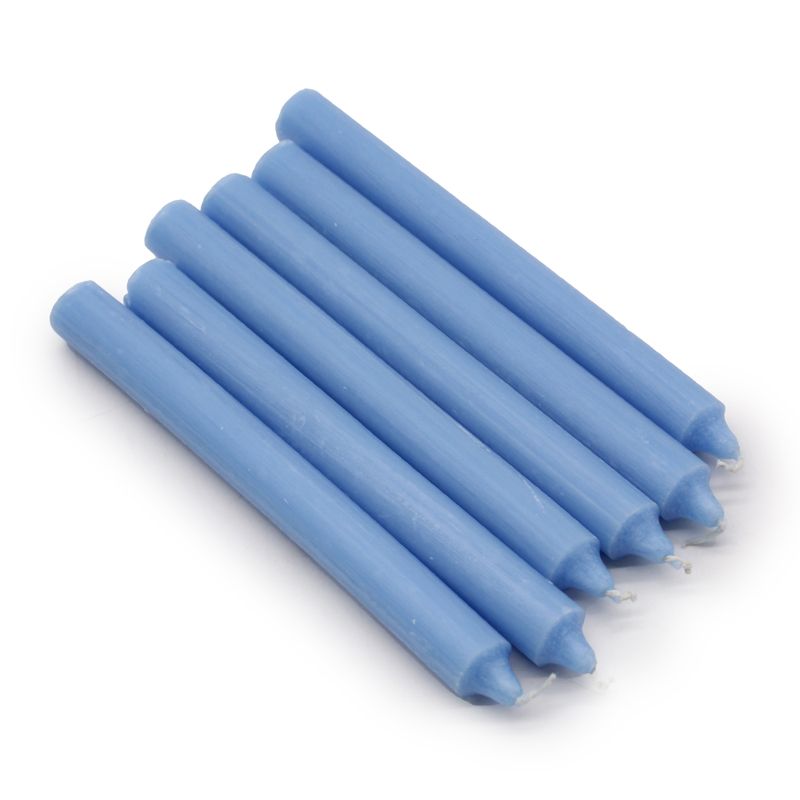 Bougies de Dîner de Couleur Unie en Vrac - Bleu Mer - Pack de 100
