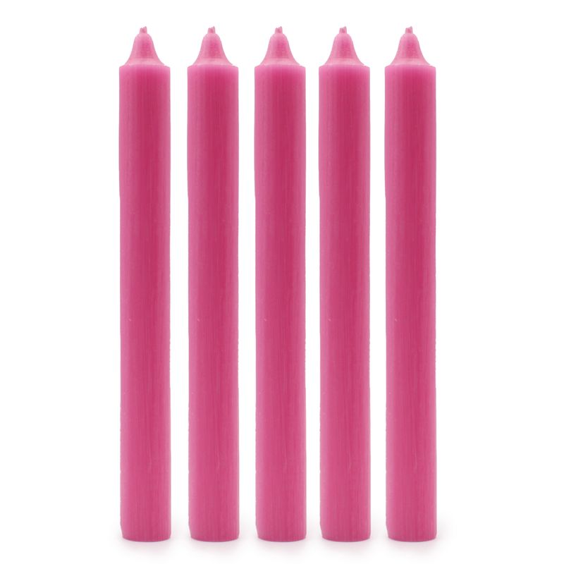 Bougies de Dîner de Couleur Unie en Vrac - Rose - Pack de 100