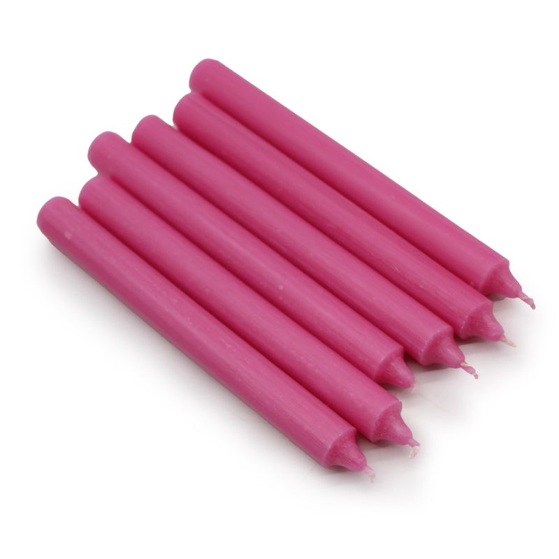 Bougies de Dîner de Couleur Unie en Vrac - Rose - Pack de 100