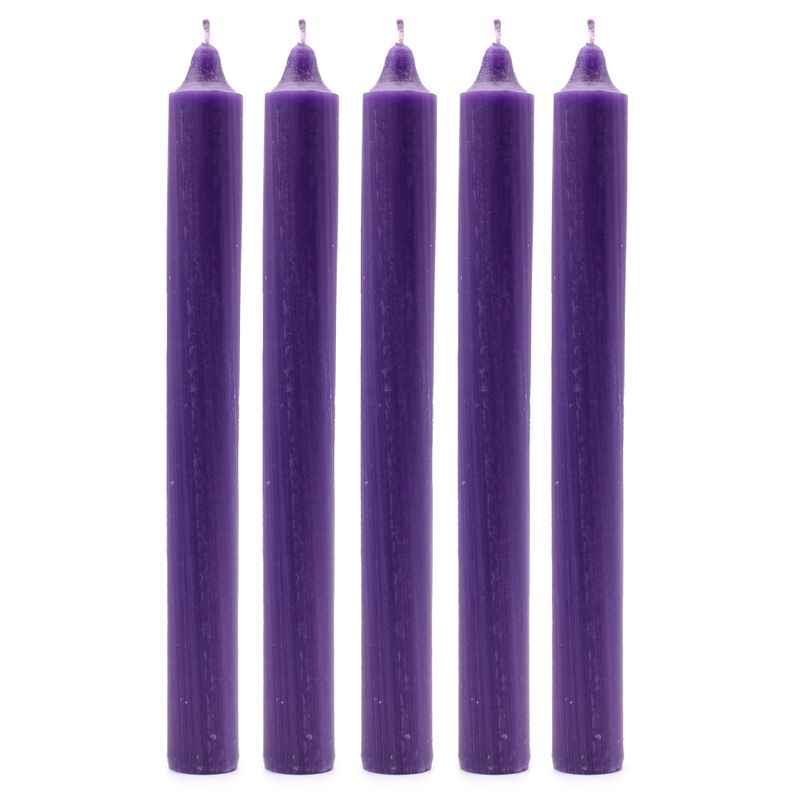 Bougies de Dîner de Couleur Unie en Vrac - Violet - Pack de 100