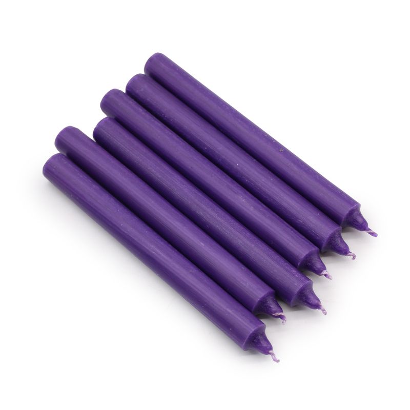 Bougies de Dîner de Couleur Unie en Vrac - Violet - Pack de 100