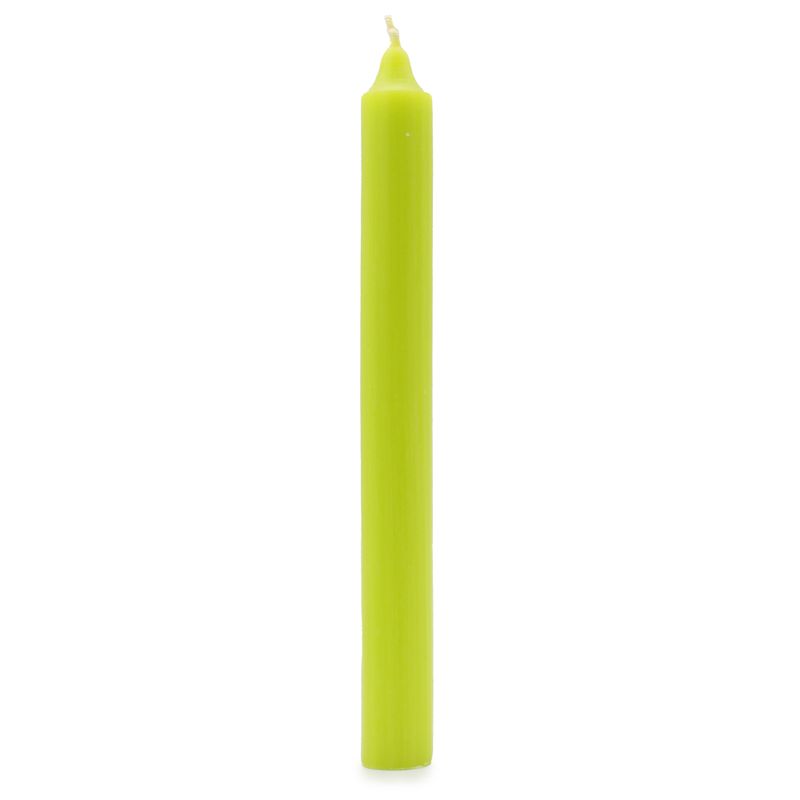 Bougies de Dîner de Couleur Unie en Vrac - Vert Citron - Pack de 100