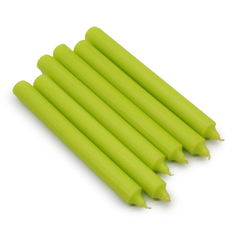 Bougies de Dîner de Couleur Unie en Vrac - Vert Citron - Pack de 100