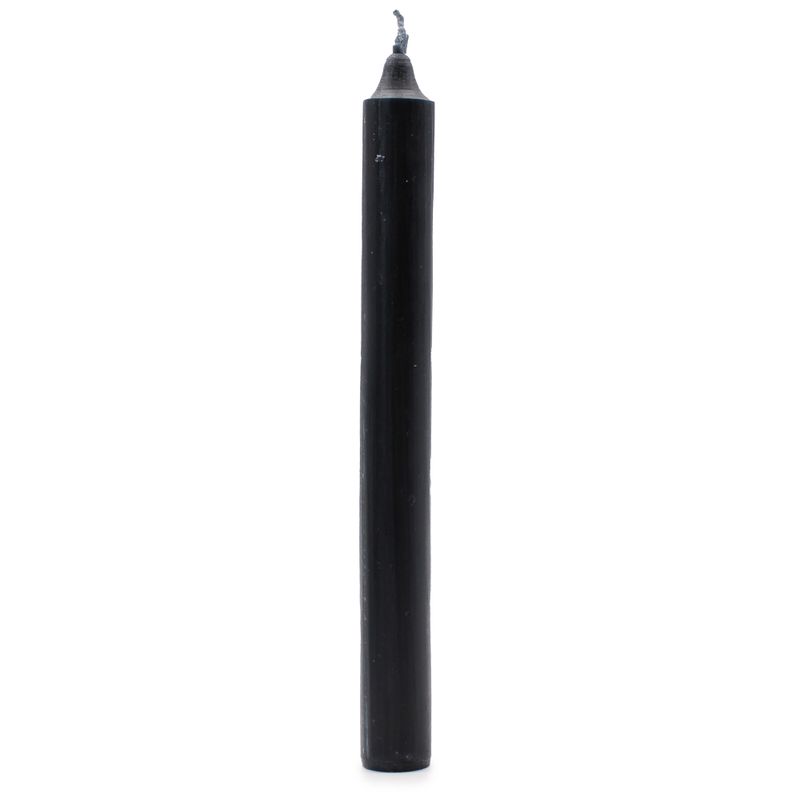 Bougies de Dîner de Couleur Unie en Vrac - Noir - Pack de 100
