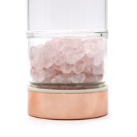 Bouteille Infuseur à Thé en Verre - Rose Doré - Quartz Rose