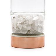 Bouteille Infuseur à Thé en Verre - Rose Doré - Quartz de Roche