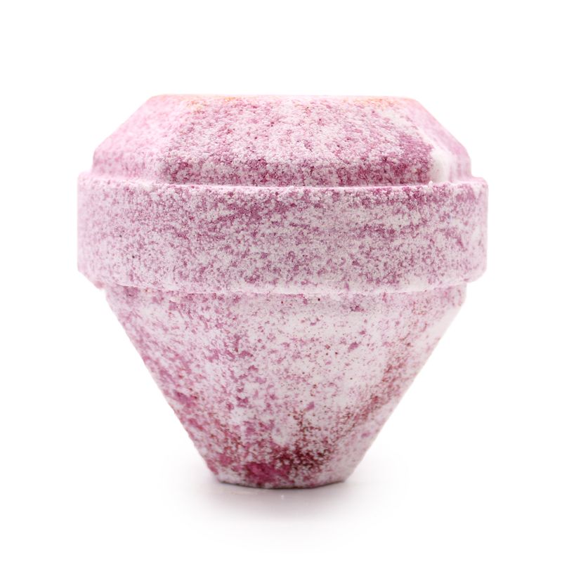 Bombe de Bain Rubi avec Gemme - Blanc et Rouge