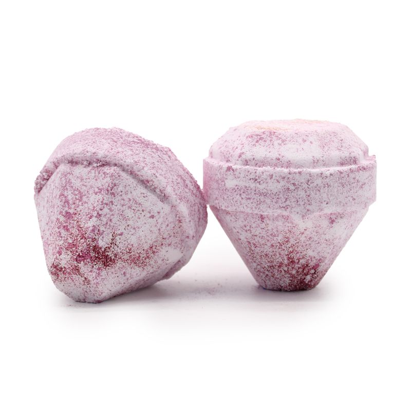 Bombe de Bain Rubi avec Gemme - Blanc et Rouge