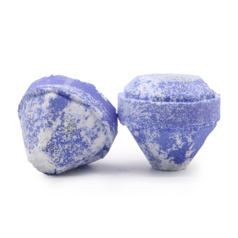 Bombe de Bain Rubi avec Gemme - Blanc et Bleu