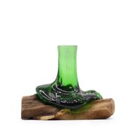 Bouteilles de Bière Recyclées - Mini Vase à Fleurs sur Bois
