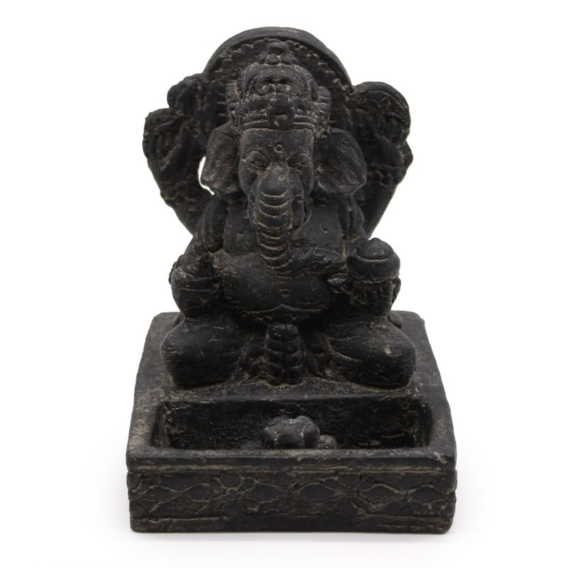 Brûleur d'Encens Ganesh Fengshui (Noir Antique)