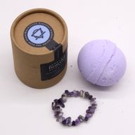 Bombe de Bain avec Bracelet en Gemme - Améthyste