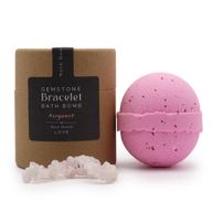 Bombe de Bain avec Bracelet en Gemme - Quatrz Rose
