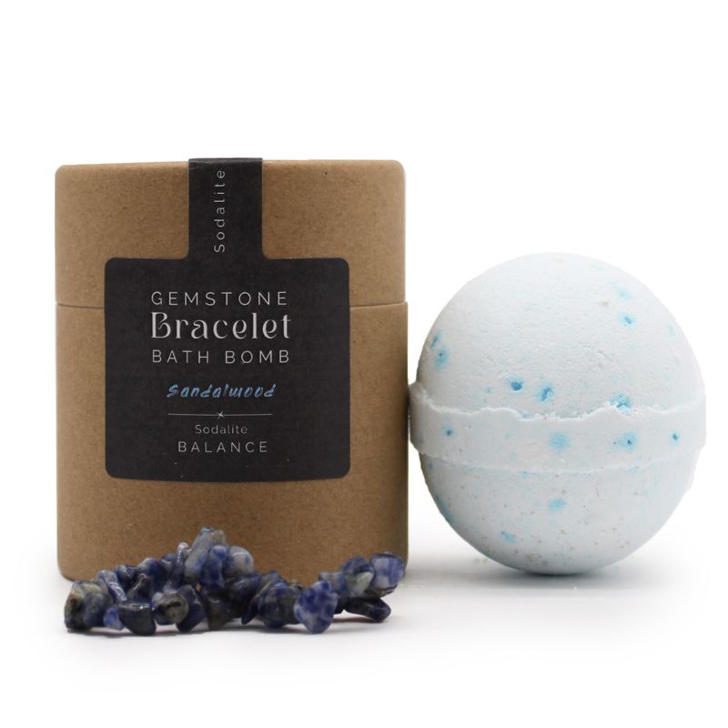 Bombe de Bain avec Bracelet en Gemme - Sodalite