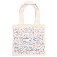 Grand Sac de Shopping en Coton - 38x42cm - Vie Marine - 10oz