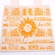 Grand Sac de Shopping en Coton - 38x42cm - Vie Citadine - 10oz