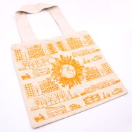 Grand Sac de Shopping en Coton - 38x42cm - Vie Citadine - 10oz