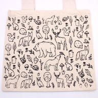 Grand Sac de Shopping en Coton - 38x42cm - Vie en Forêt - 10oz