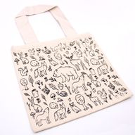 Grand Sac de Shopping en Coton - 38x42cm - Vie en Forêt - 10oz