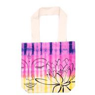 Sac en Coton Tye-Dye (6oz) - 38x42x12cm - Lotus Bouddha - Multi Col - Sangle Naturelle