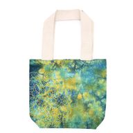 Sac en Coton Tye-Dye (6oz) - 38x42x12cm -  Mandala - Vert/Bleu - Sangle Naturelle
