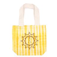 Sac en Coton Tye-Dye (6oz) - 38x42x12cm -  Main Namaste - Jaune - Sangle Naturelle