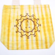 Sac en Coton Tye-Dye (6oz) - 38x42x12cm -  Main Namaste - Jaune - Sangle Naturelle