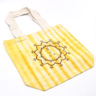 Sac en Coton Tye-Dye (6oz) - 38x42x12cm -  Main Namaste - Jaune - Sangle Naturelle