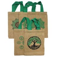 Sac à Main en Jute - 5 Motifs Mystiques Assortis