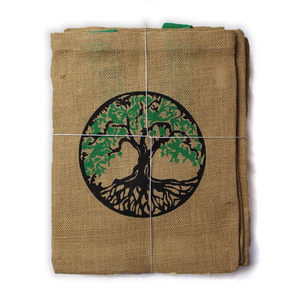 Sac à Main en Jute - 5 Motifs Mystiques Assortis
