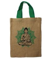 Sac à Main en Jute - 5 Motifs Mystiques Assortis