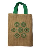 Sac à Main en Jute - 5 Motifs Mystiques Assortis
