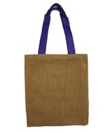 Grand Sac à Main en Jute -5 Poignées de Couleurs Assorties