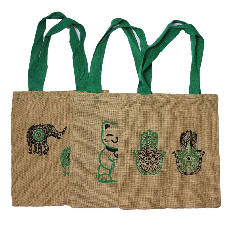 Grand Sac à Main en Jute - 2 Modèles Assortis