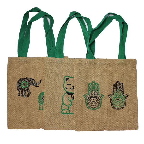 Grand Sac à Main en Jute - 2 Modèles Assortis
