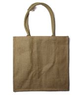 Grand Sac à Main en Jute avec Portes-Bouteilles