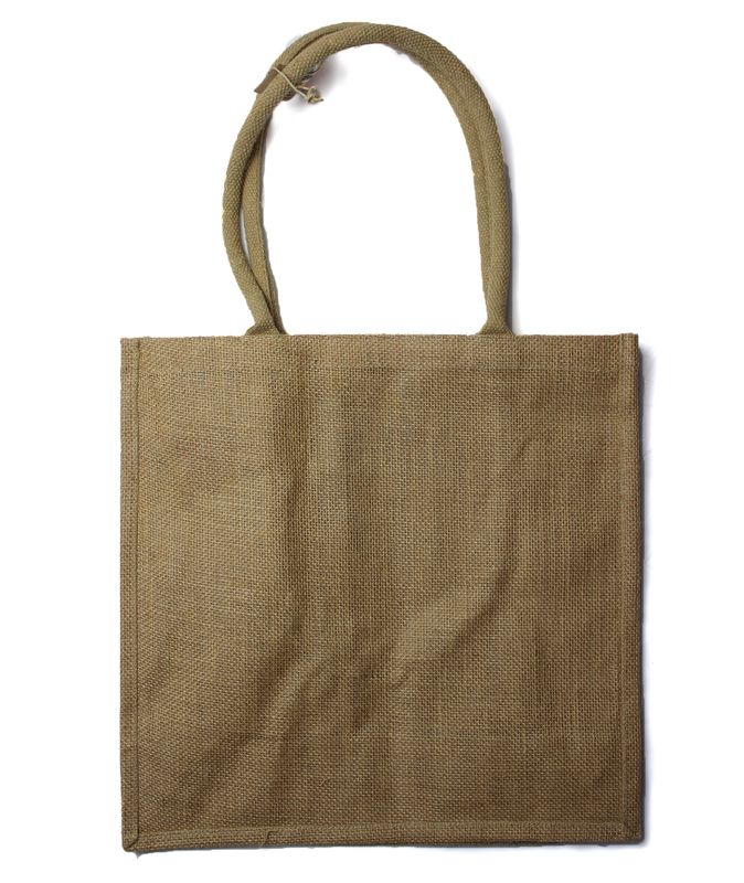Grand Sac à Main en Jute avec Portes-Bouteilles