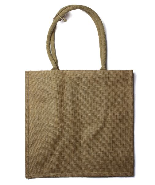 Grand Sac à Main en Jute avec Portes-Bouteilles