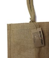 Grand Sac à Main en Jute avec Portes-Bouteilles