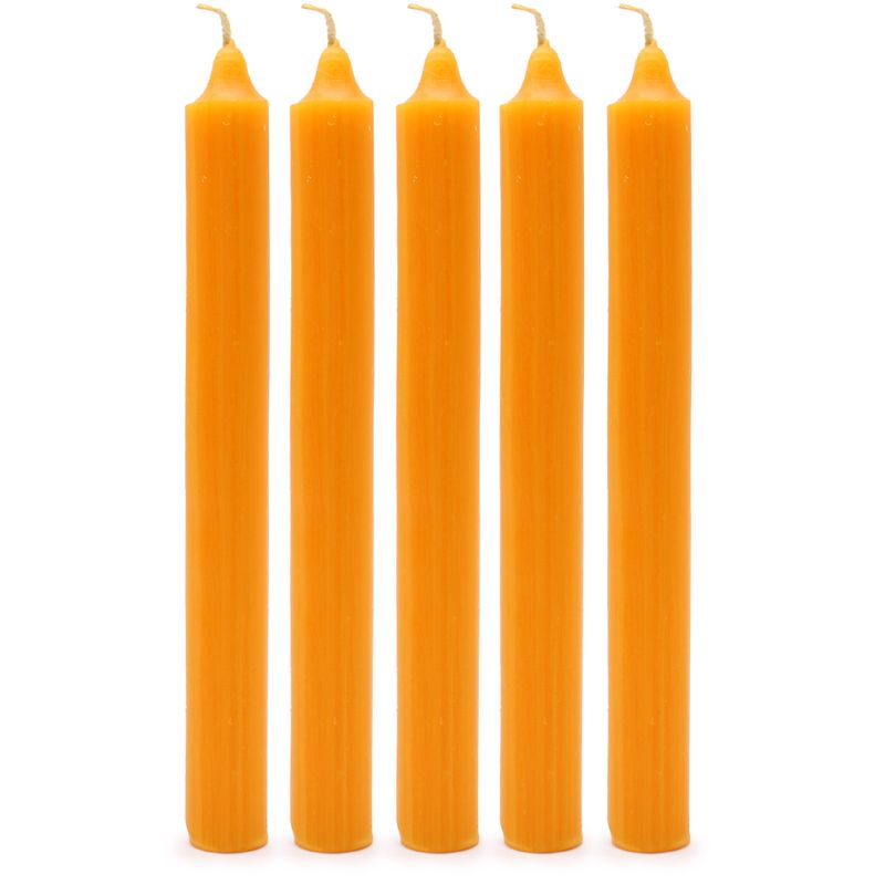 Ensemble de Bougies de Table de Couleur Unie - Paquet de 21 - Mangue