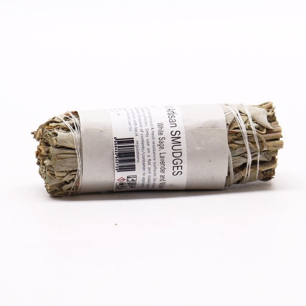 Batonnets de Sauge avec Emballage Kraft - Sauge Blanche, Lavande et Molène
